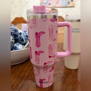 Pink Cowboy Boot Pattern KatyDID